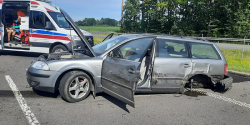 Zderzenie dw�ch pojazd�w na S22