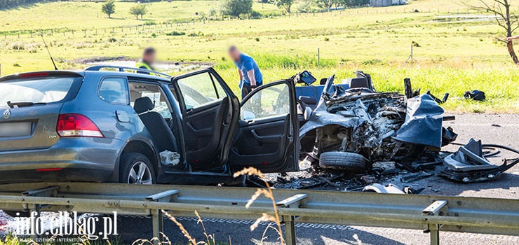 Tragedia na drodze S22 wze Mynary. Nie yj 4 osoby - Aktualizacja