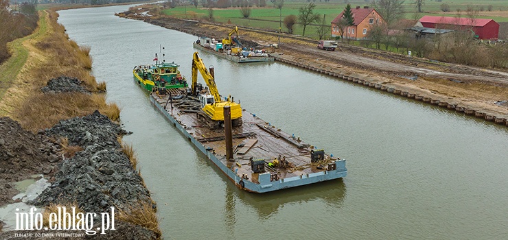 Postęp prac na budowie II etapu drogi wodnej: Zalew Wiślany - Zatoka Gdańska