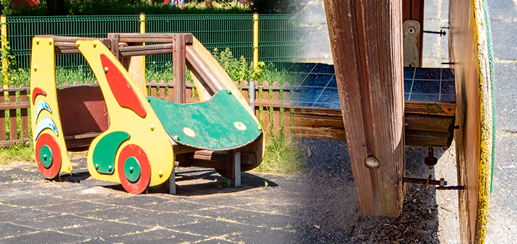 Park Kajki: Wandale się "bawią". Po interwencji info.elblag.pl zdemontowano zdewastowane urządzenie 