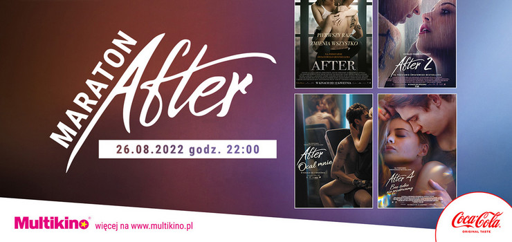 Gorący filmowy wieczór z Hardinem i Tessą! Maraton After powraca, a wraz z nim Wasi ulubieni bohaterowie.