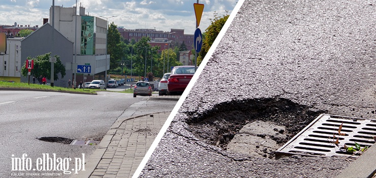 Teatralna: O krok od poważnego wypadku. Niebezpieczne dziury w centrum miasta