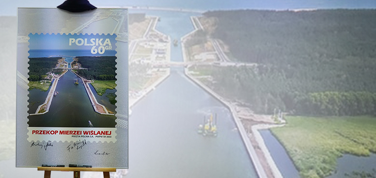 Przekop Mierzei Wiślanej upamiętniony na znaczku pocztowym