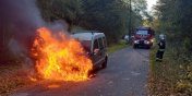 Pożar auta w Grzechotkach