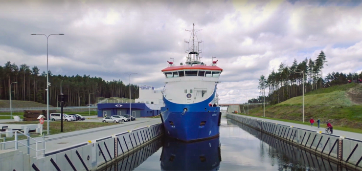 Filmowe podsumowanie pierwszego etapu „Budowy drogi wodnej łączącej Zalew Wiślany z Zatoką Gdańską”