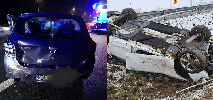 Dwa groźne zdarzenia na drodze S7