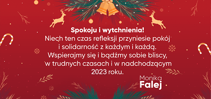 Życzenia posłanki Moniki Falej