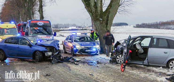 Czowka w Milejewie przy stacji paliw- 6 osb poszkodowanych