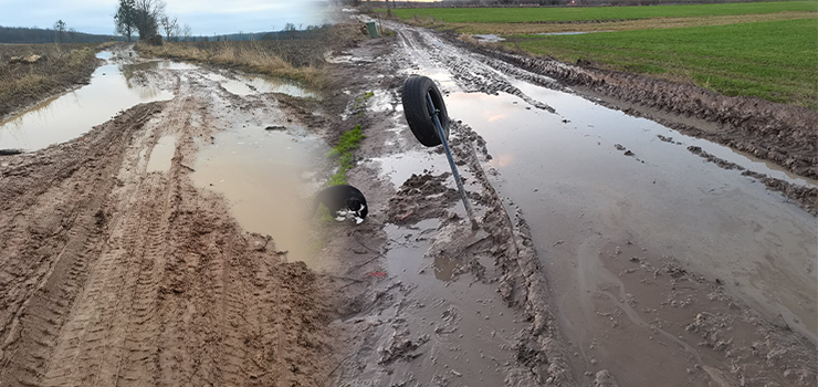"Na środku drogi mamy staw, do domu nie dojedziemy". Rodzina walczy o remont