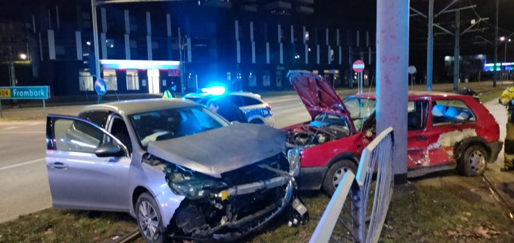 Kolizja na skrzyżowaniu Królewieckiej z Płk. Dąbka