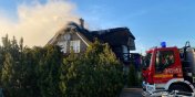 Pożar dachu domu jednorodzinnego pod Milejewem