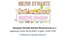 Drzwi Otwarte w O�rodku Szkolno-Wychowawczym nr.1 w Elbl�gu