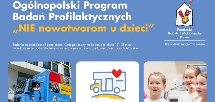 Bezpłatne badania USG dzieci w Elblągu - NIE nowotworom u dzieci