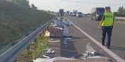 Kolizja dwóch ciężarówek na S7. Ruch w kierunku Gdańska odbywa się jednym pasem