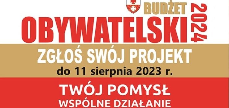 Budet Obywatelski 2024. "Na pomysy mieszkacw czekamy do 11 sierpnia"