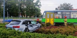 Elblg: Zderzenie osobwki z tramwajem