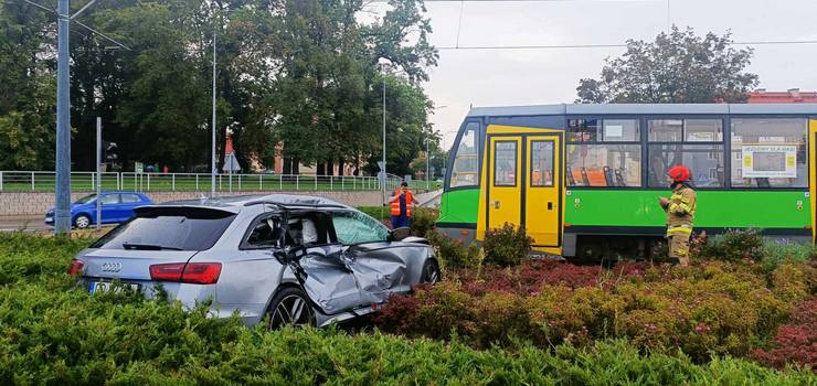 Elblg: Zderzenie osobwki z tramwajem