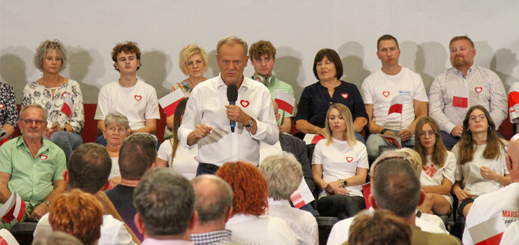 Donald Tusk w Elblgu. „Nadal jest 2 proc. przewagi PiS-u nad KO. To mi nie wystarcza”