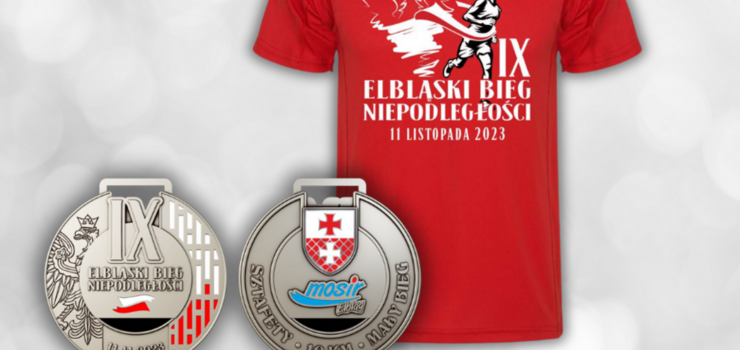Koszulka i medal IX Elblskiego Biegu Niepodlegoci