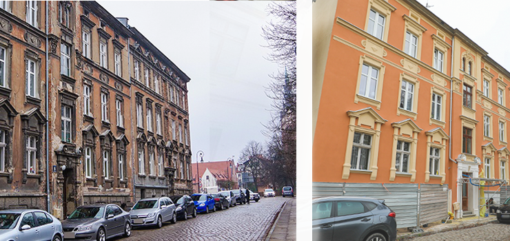 Straszyły od lat. Trwa remont kamienic przy Zamkowej - zobacz zdjęcia