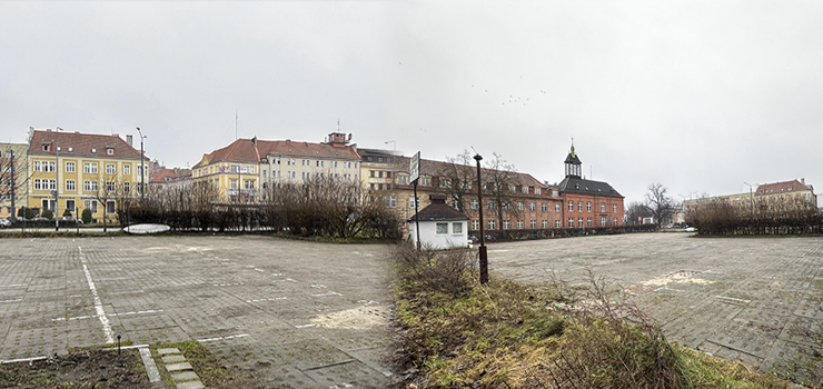 Z parkingu przy Poczcie zniknęły samochody. Kiedy rozpocznie się budowa kamienicy?