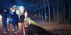 Potrącenie rowerzysty w gm. Braniewo. Mężczyzna trafił do elbląskiego szpitala
