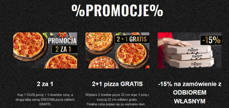 Frentzza to idealne miejsce dla smakoszy pizzy. Zgarnij kod znikowy! Nowoci w menu