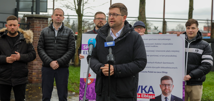 Imprezy rangi mistrzostw Polski na rzece Elblg, plaa miejska i nowy stadion. Andrzej liwka prezentuje program