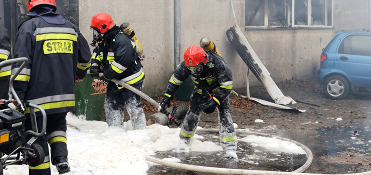 Pożar stolarni przy ul. Łęczyckiej