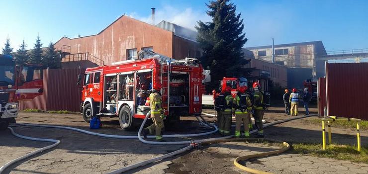 Elbląg: Pożar w hali odlewni. Pali się jedna z maszyn