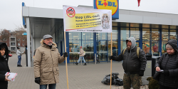 Elbl�g: Protest przed Lidlem. Chc� zablokowa� inwestycj� w s�siedztwie sanktuarium