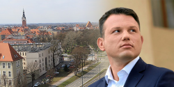  S�awomir Mentzen w Elbl�gu. Spotkanie z elbl��anami na Placu Katedralnym