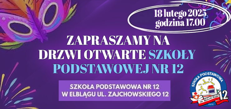 Zaproszenie na Drzwi Otwarte Szkoły Podstawowej nr 12!