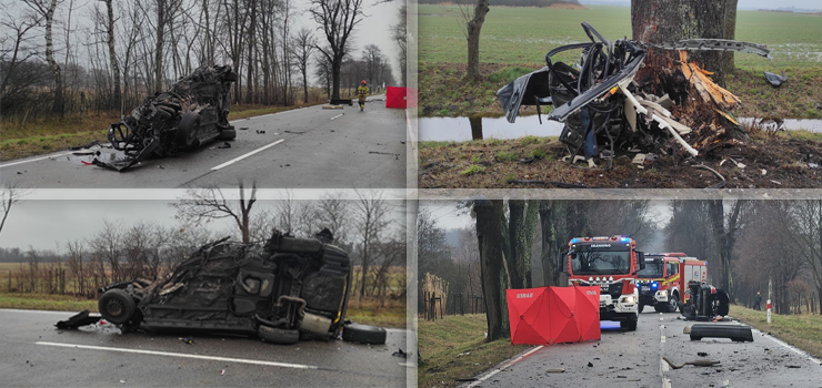 Ku przestrodze!!  miertelny wypadek na DK 54. Sia uderzenia  rozerwaa auto - zdjcia 