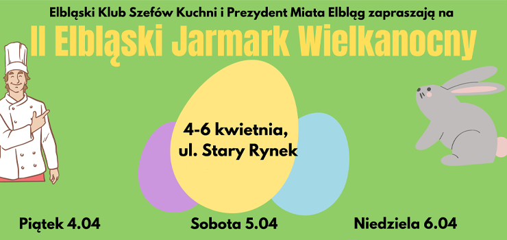 Już dziś rozpocznie się II Elbląski Jarmark Wielkanocny