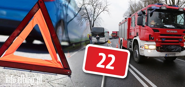 Wypadek na DK22. Są osoby poszkodowane