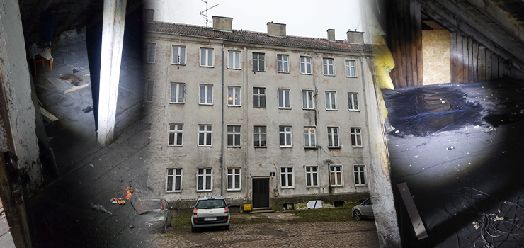 Tak wyglda strych po deszczu. Kto bdzie odpowiedzialny za wypadek przy Tamce 9-10?