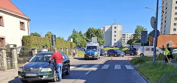 Potrcenie na przejciu dla pieszych przy ul. Orzeszkowej 