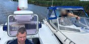 Policjanci patrolu wodnego na pomoc sterownikowi z niesprawn odzi