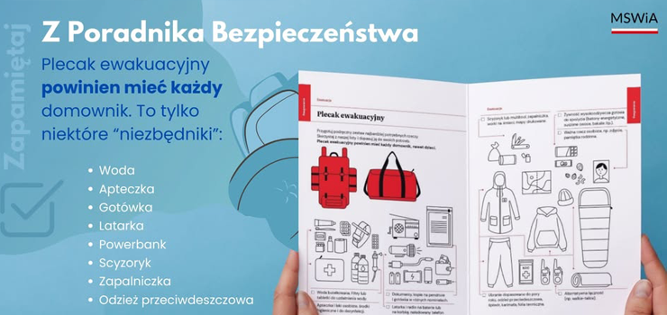 Plecak ewakuacyjny powinnien mie kady domownik