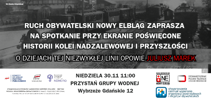 Kolejowa przyszłość. Stowarzyszenie Ruch Obywatelski Nowy Elbląg zaprasza na wydarzenie
