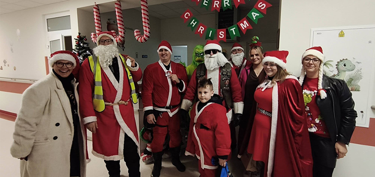 Motomikołaje u najmłodszych pacjentów w szpitalu