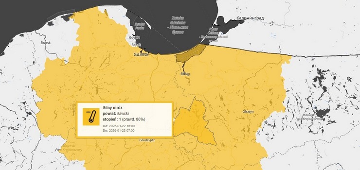 Uwaga! IMGW ostrzega przed silnym mrozem