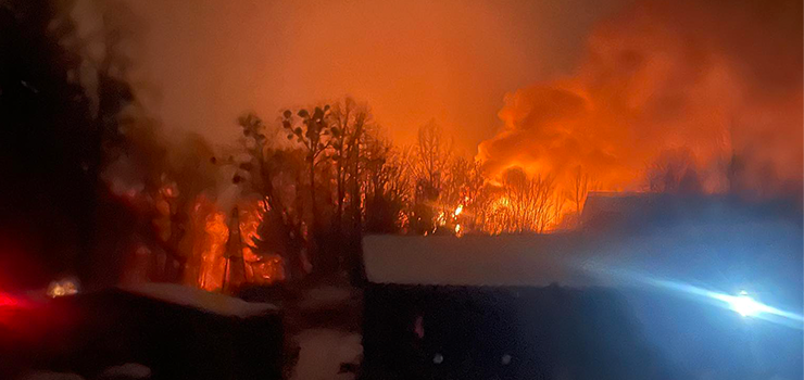 Pożar domu w Aniołowie