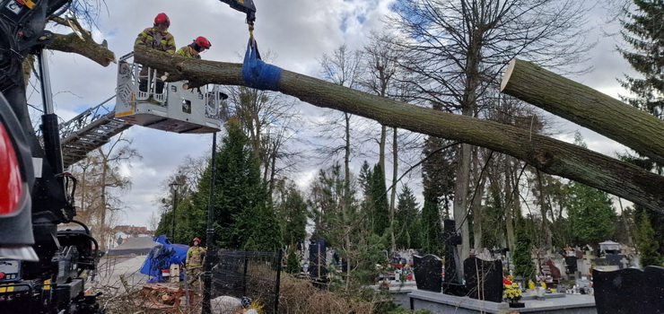 Podmuchy wiatru wyrywały drzewa, uszkadzały linie energetyczne i dachy budynków
