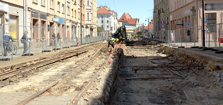 Trwa remont torowiska w ciągu 1 Maja - zobacz zdjęcia