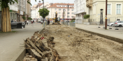 Trwa remont torowiska przy ul. 1 Maja. Zobacz, na jakim jest etapie
