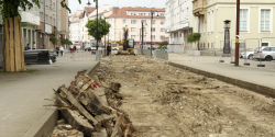 Trwa remont torowiska przy ul. 1 Maja. Zobacz, na jakim jest etapie
