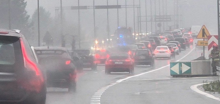 Zator drogowy po kolizji w Bogaczewie sięga obwodnicy Elbląga