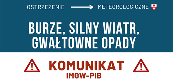 Ostrzeżenie meteorologiczne – burze (1. stopień)